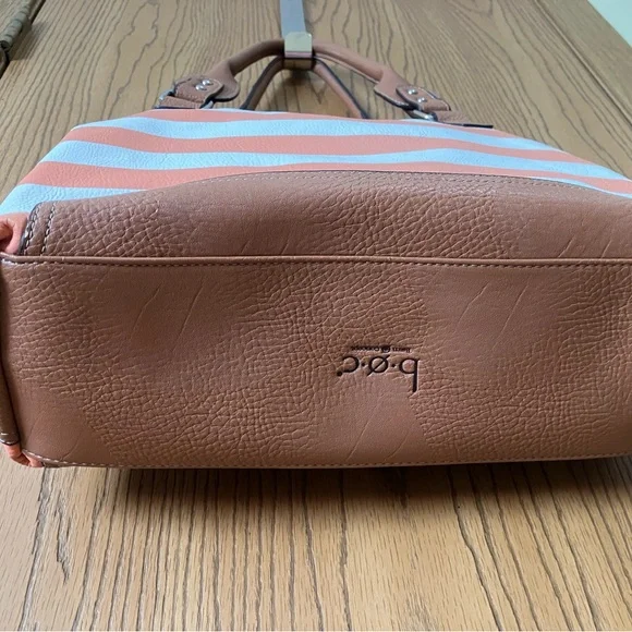 Born Concept Striped Brown and Orange Women's Bag - Picture 7 of 8